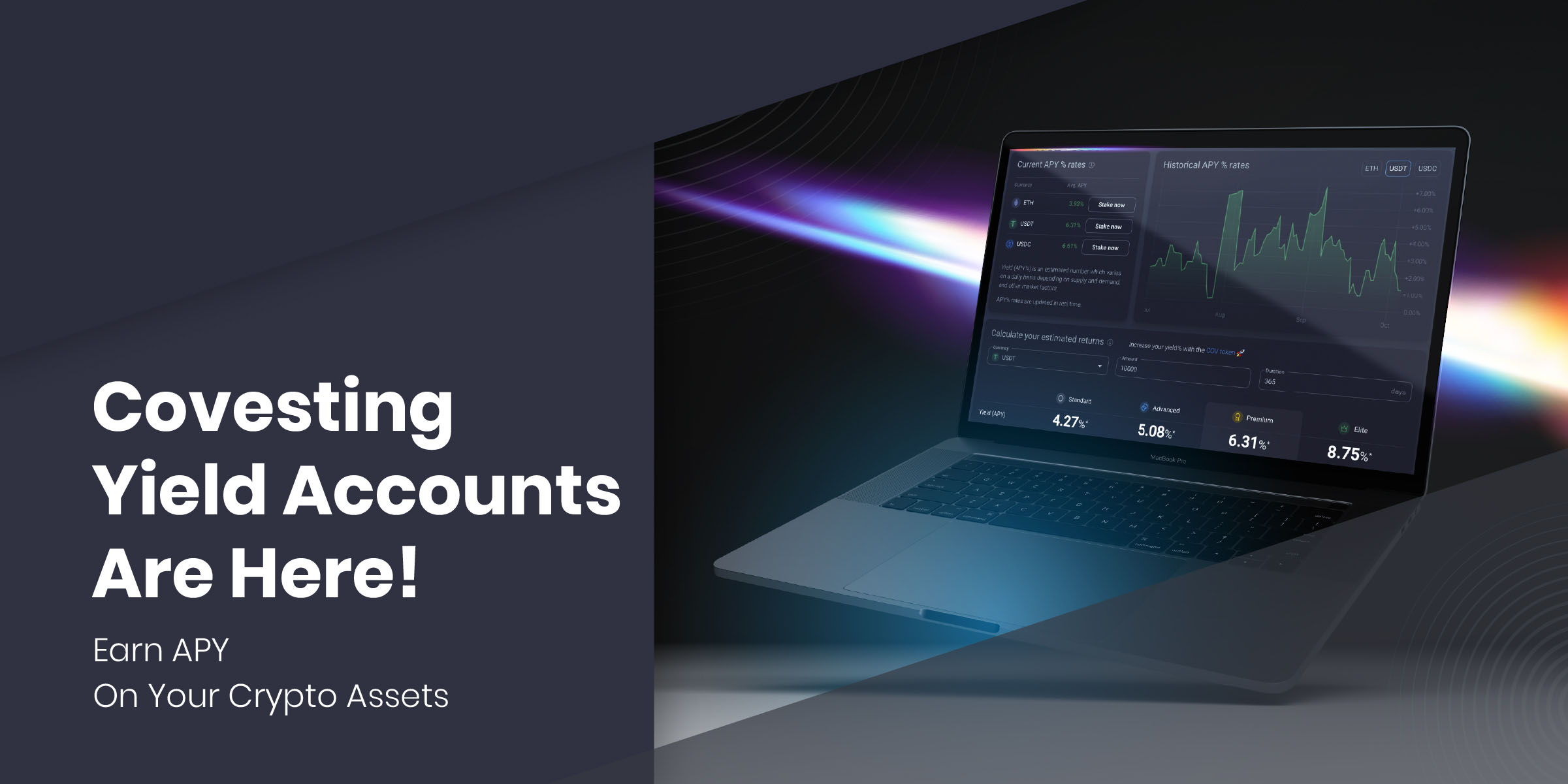 Covesting Yield Accounts Are Here! Earn APY On Idle Crypto Assets Covesting Yield Accounts Are Here! Earn APY On Idle Crypto Assets - Cov Yield Accounts